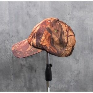 Vintage Y2K 2000's 00's Burnt Fall Real Tree Camo 6 Pannel Hat
